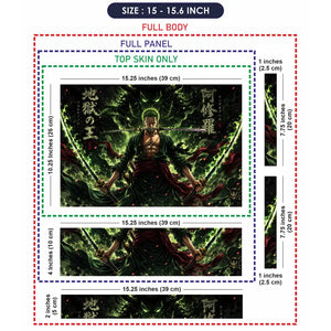 One Piece Zoro Asura Demon Laptop Skin - View 8