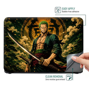 One Piece Zoro Forest Smile Laptop Skin - View 4