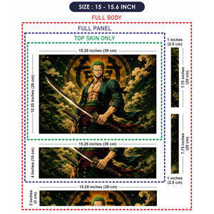 One Piece Zoro Forest Smile Laptop Skin - View 8