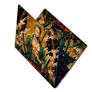 One Piece Zoro Golden Swords Laptop Skin - View 2