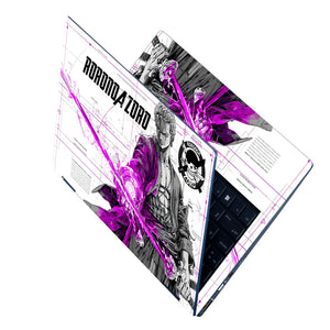 One Piece Zoro Green Neon Samurai Laptop Skin - View 2