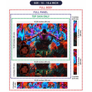 One Piece Zoro King Hell Blue Flame Laptop Skin - View 8