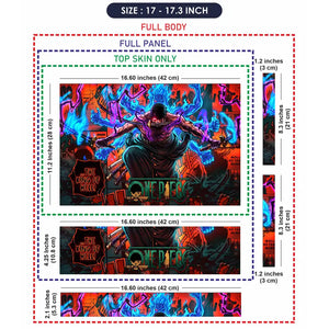 One Piece Zoro King Hell Blue Flame Laptop Skin - View 9