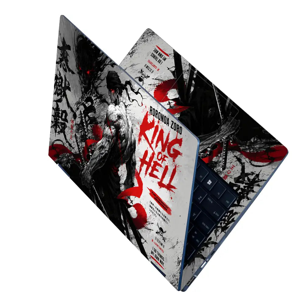 One Piece Zoro King Of Hell Ink Laptop Skin - View 2