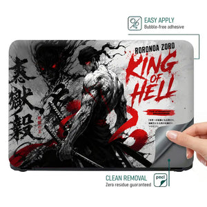 One Piece Zoro King Of Hell Ink Laptop Skin - View 4