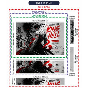 One Piece Zoro King Of Hell Ink Laptop Skin - View 7