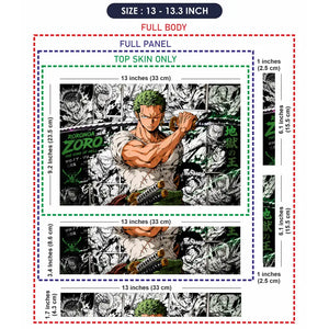 One Piece Zoro Manga Collage Laptop Skin - View 6