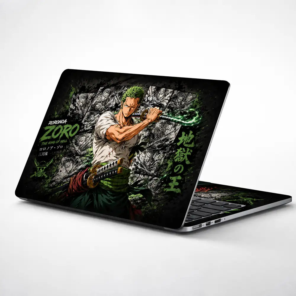 One Piece Zoro Manga White Shirt Laptop Skin - View 1