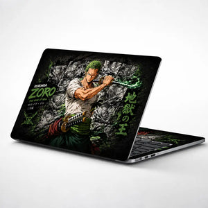 One Piece Zoro Manga White Shirt Laptop Skin - View 1