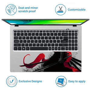 One Piece Zoro Minimal Ink Art Laptop Skin - View 5