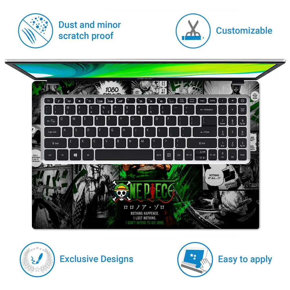 One Piece Zoro Nothing Laptop Skin - View 5