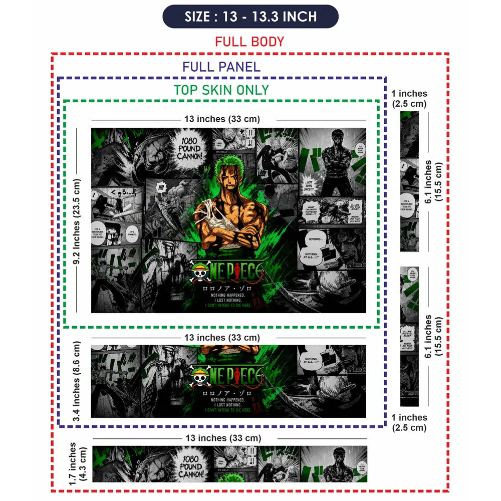 One Piece Zoro Nothing Laptop Skin - View 6