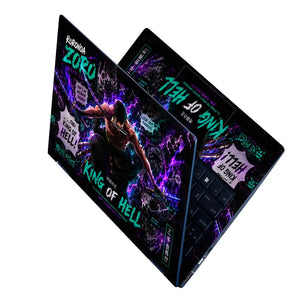 One Piece Zoro Purple Lightning Laptop Skin - View 2