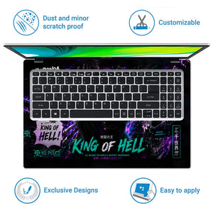One Piece Zoro Purple Lightning Laptop Skin - View 5
