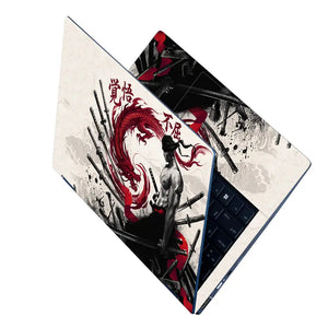 One Piece Zoro Red Dragon Swords Laptop Skin - View 2
