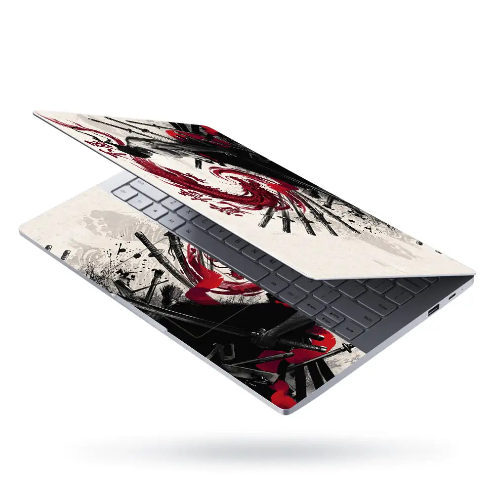 One Piece Zoro Red Dragon Swords Laptop Skin - View 3
