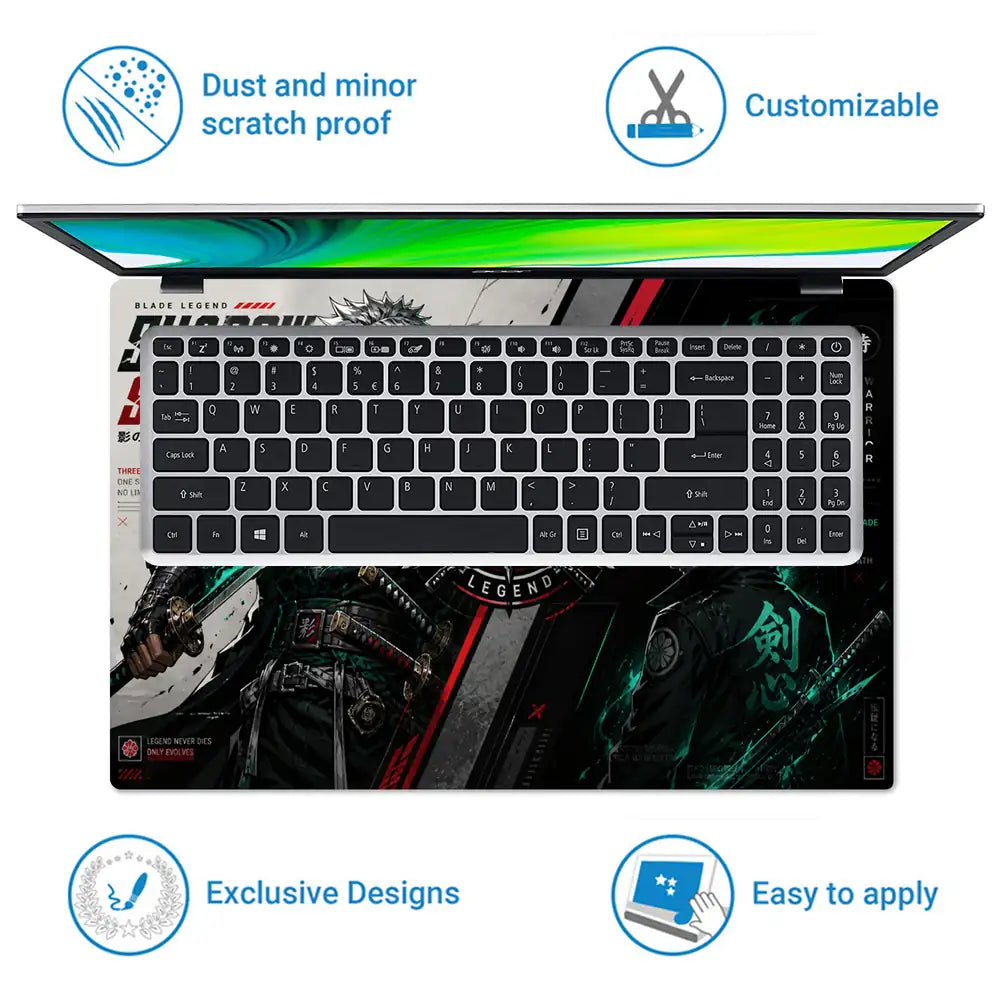 One Piece Zoro Shadow Blade Legend Laptop Skin - View 5