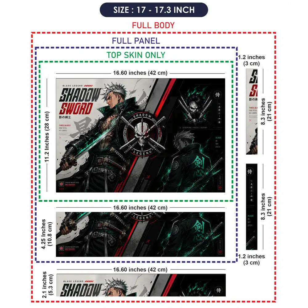 One Piece Zoro Shadow Blade Legend Laptop Skin - View 9