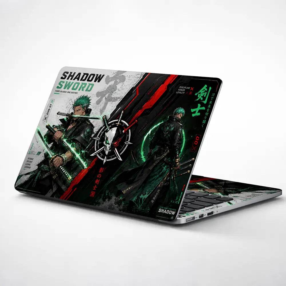One Piece Zoro Shadow Sword Laptop Skin - View 1