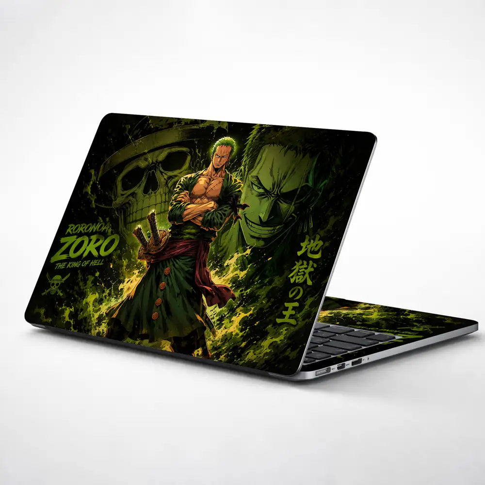 One Piece Zoro Skull Stance Laptop Skin - View 1