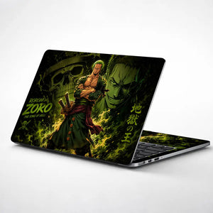 One Piece Zoro Skull Stance Laptop Skin - View 1