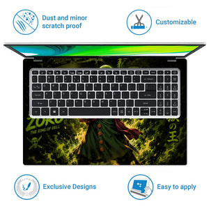 One Piece Zoro Skull Stance Laptop Skin - View 5