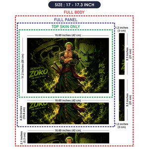 One Piece Zoro Skull Stance Laptop Skin - View 9