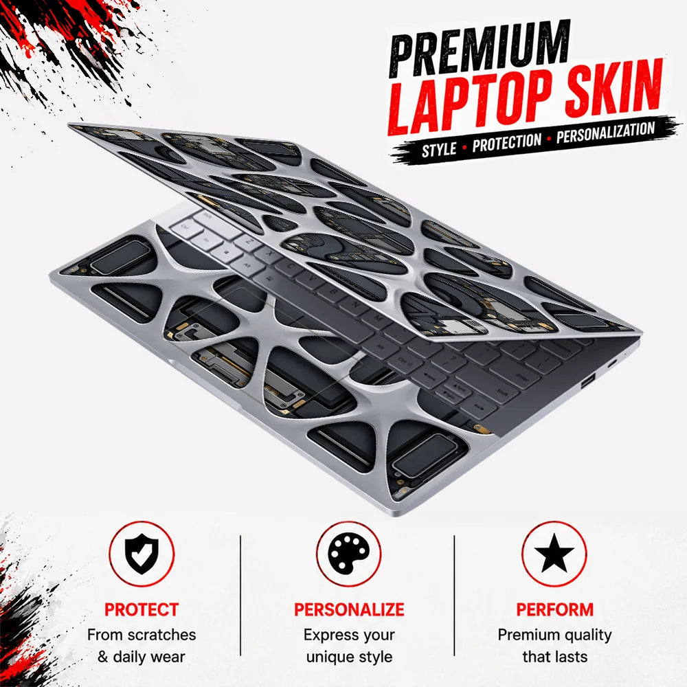 Organic Lattice Laptop Internals Laptop Skin - View 3