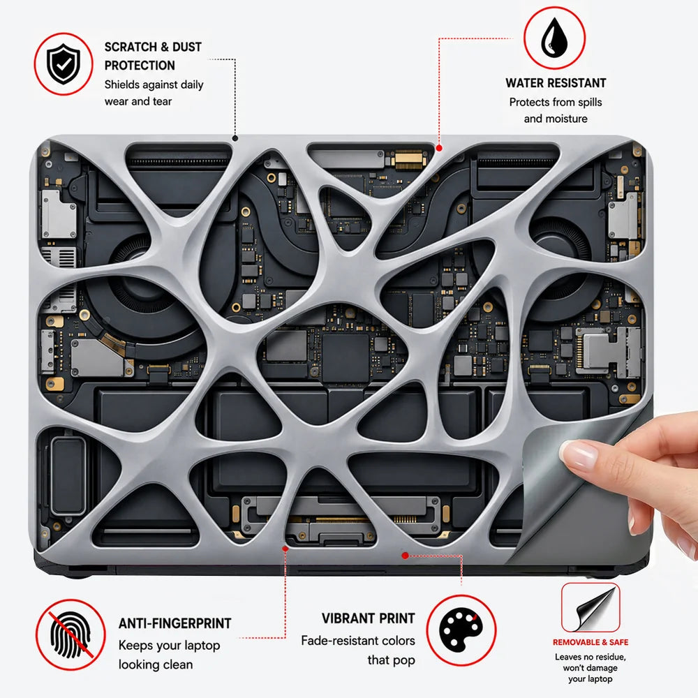 Organic Lattice Laptop Internals Laptop Skin - View 4