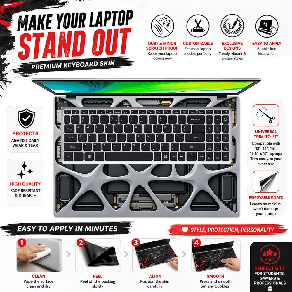 Organic Lattice Laptop Internals Laptop Skin - View 5