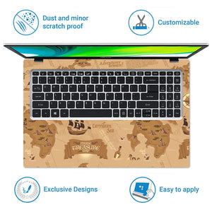 Pirates Treasure Brown Laptop Skin - View 5