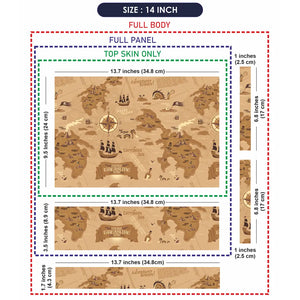 Pirates Treasure Brown Laptop Skin - View 7