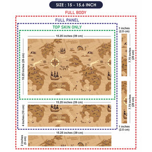 Pirates Treasure Brown Laptop Skin - View 8