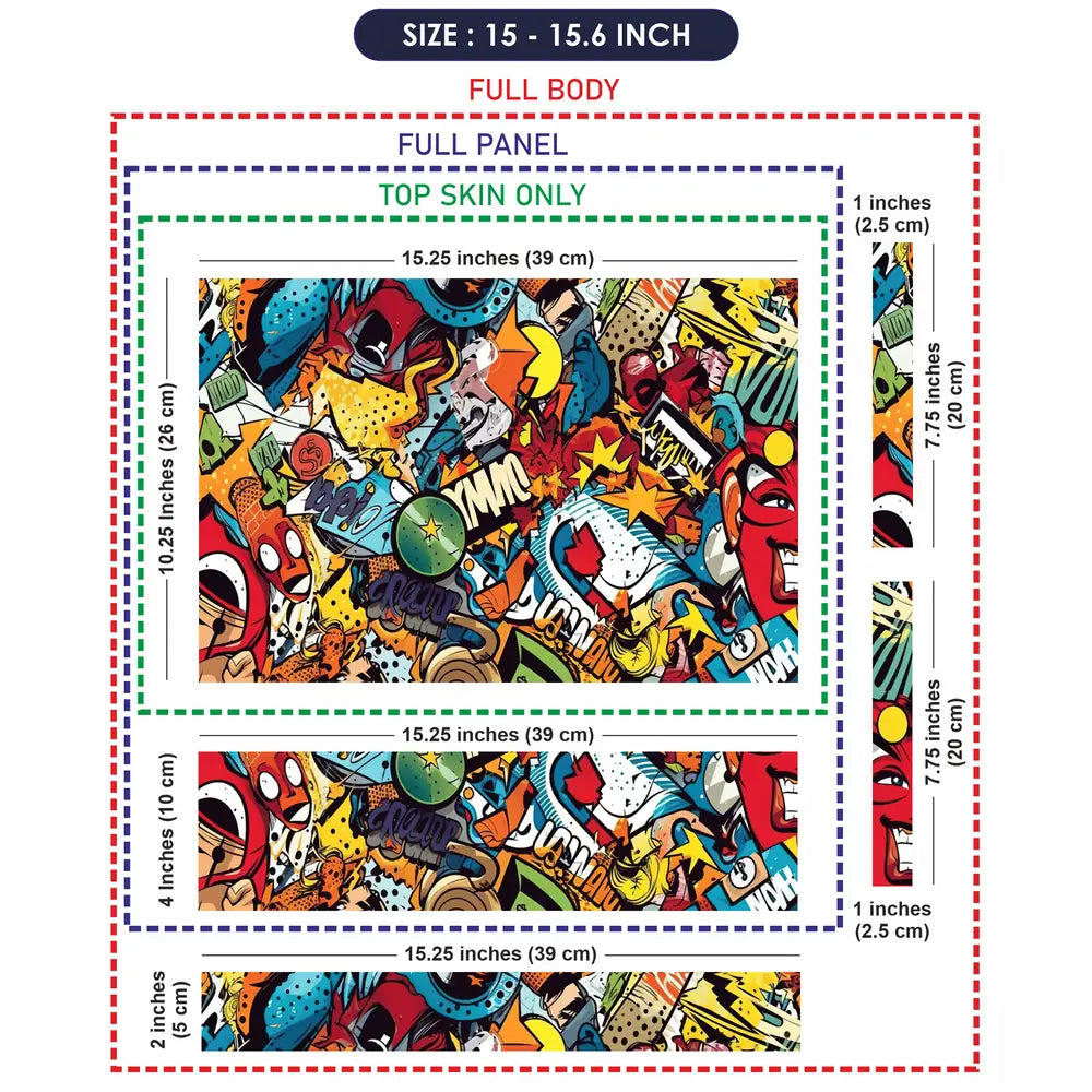 Pop Art Comic Book Laptop Skin - View 8