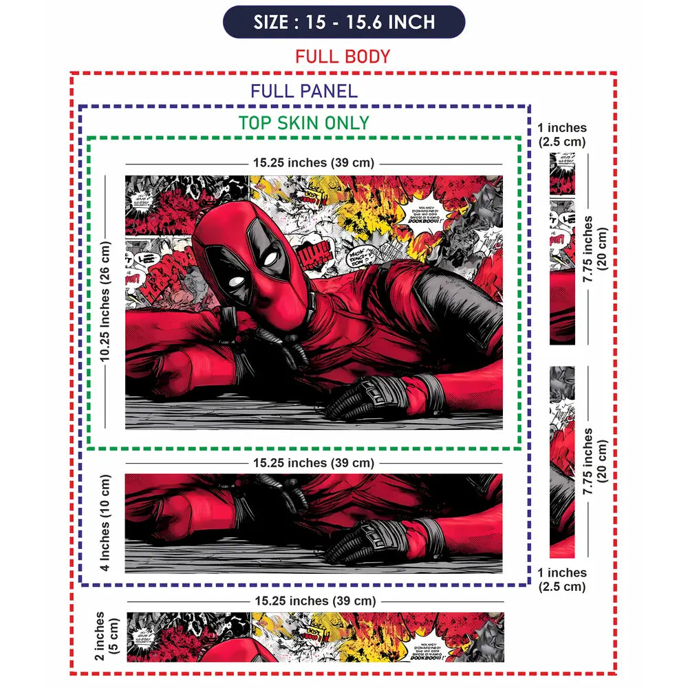 Pop Culture Comic Hero Relaxing Laptop Skin - View 8