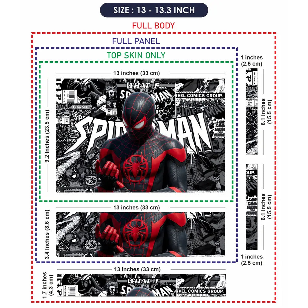Pop Culture Spider-man Comic Art Laptop Skin - View 6