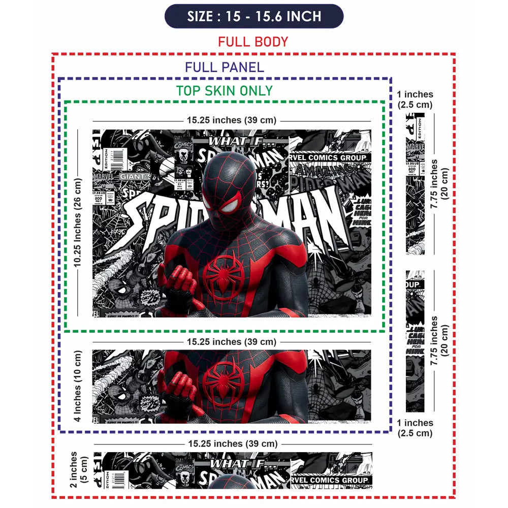 Pop Culture Spider-man Comic Art Laptop Skin - View 8