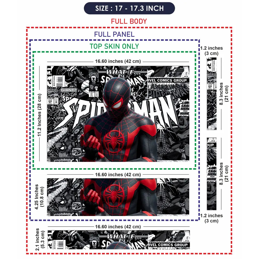 Pop Culture Spider-man Comic Art Laptop Skin - View 9