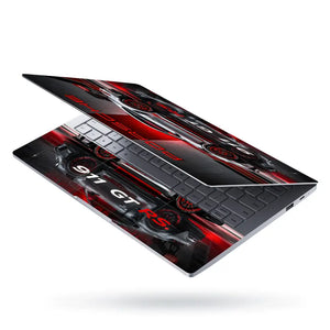 Porsche 911 GT RS Silver Studio Laptop Skin - View 3