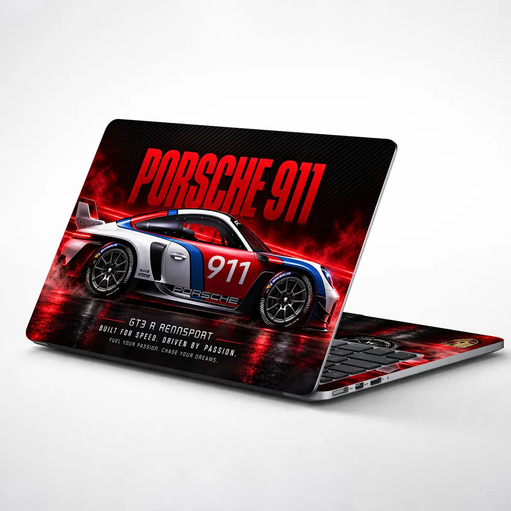 Porsche 911 GT3 R Rennsport Laptop Skin - View 1