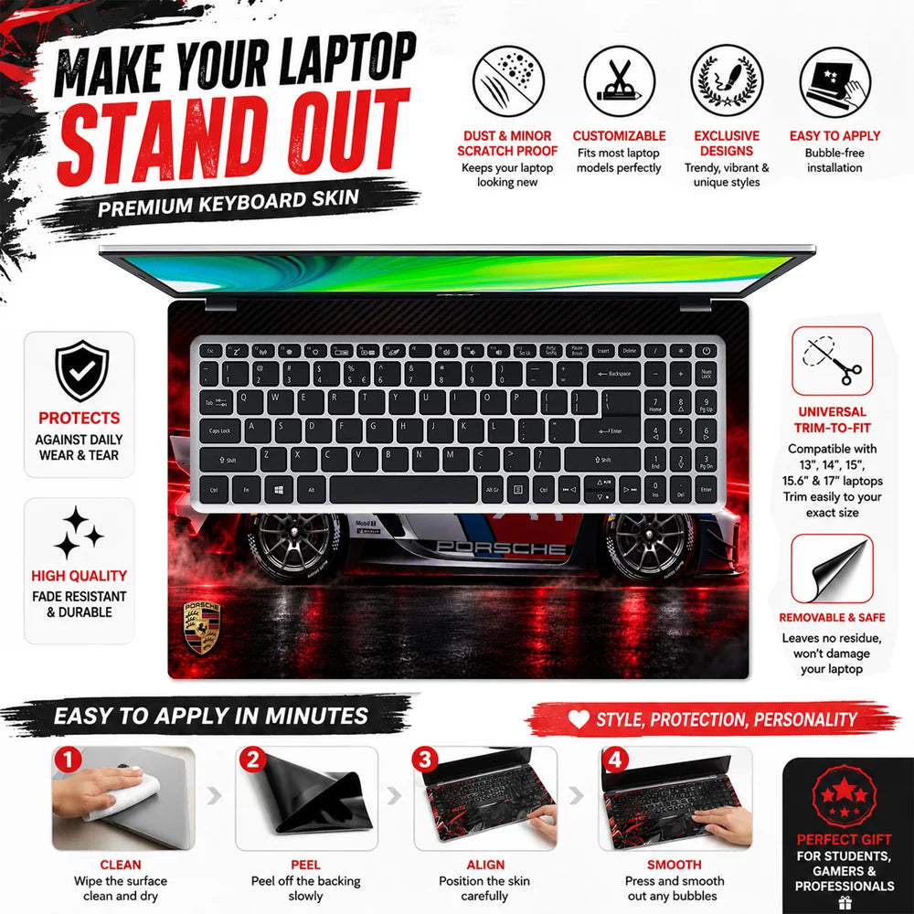 Porsche 911 GT3 R Rennsport Laptop Skin - View 5