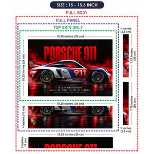 Porsche 911 GT3 R Rennsport Laptop Skin - View 8