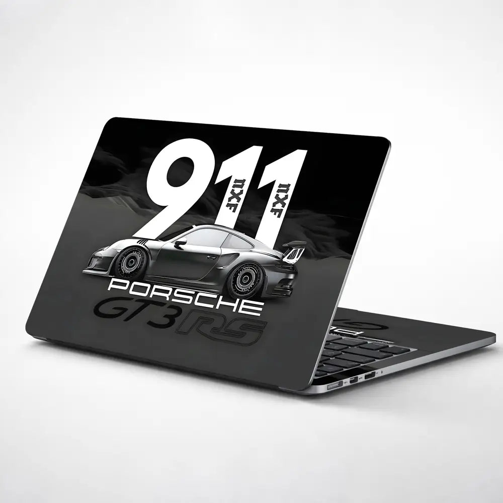 Porsche 911 GT3 RS Abstract Art Laptop Skin - View 1
