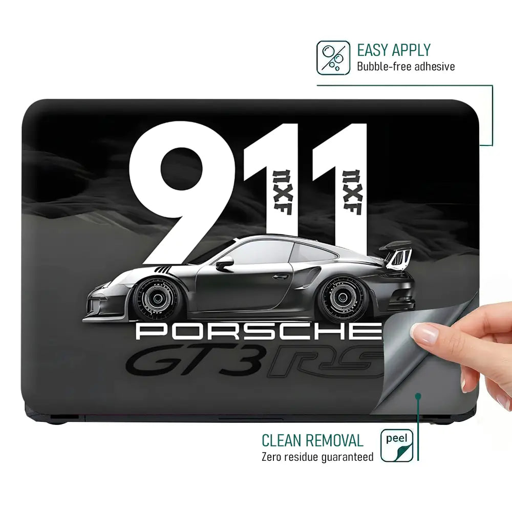 Porsche 911 GT3 RS Abstract Art Laptop Skin - View 4