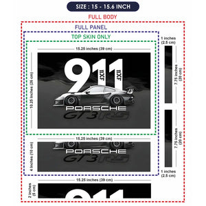 Porsche 911 GT3 RS Abstract Art Laptop Skin - View 8