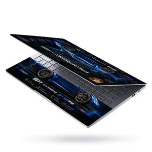 Porsche 911 GT3 RS Blue Tech Laptop Skin - View 3