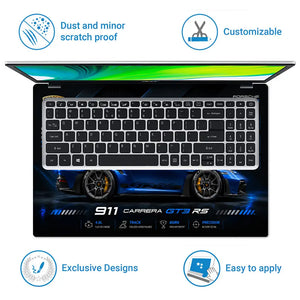 Porsche 911 GT3 RS Blue Tech Laptop Skin - View 5