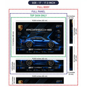 Porsche 911 GT3 RS Blue Tech Laptop Skin - View 9