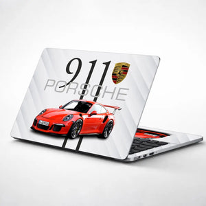 Porsche 911 Red Convertible Laptop Skin - View 1