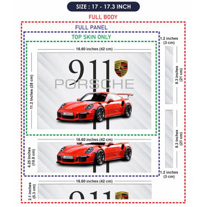 Porsche 911 Red Convertible Laptop Skin - View 9